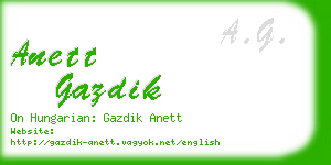 anett gazdik business card